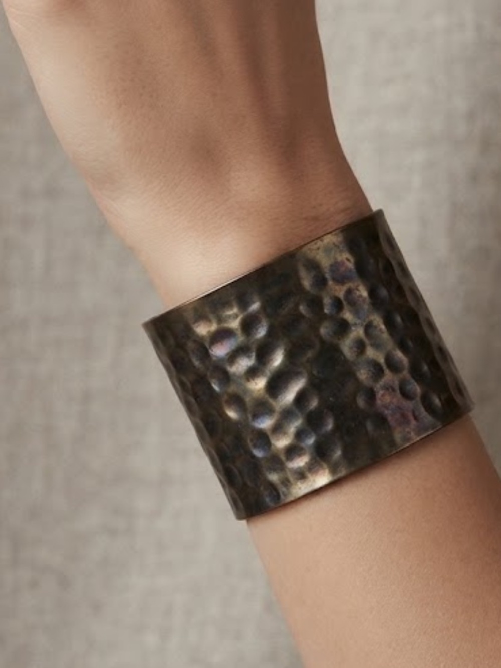 Hammered Metal Cuff Bracelet